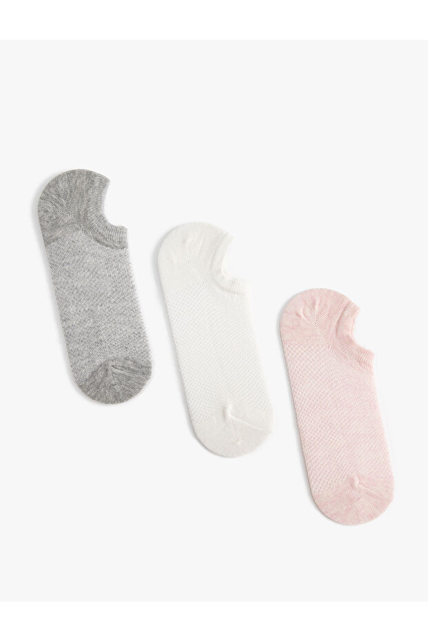 Basic 3-Piece Booties Socks Set Multicolored - 2