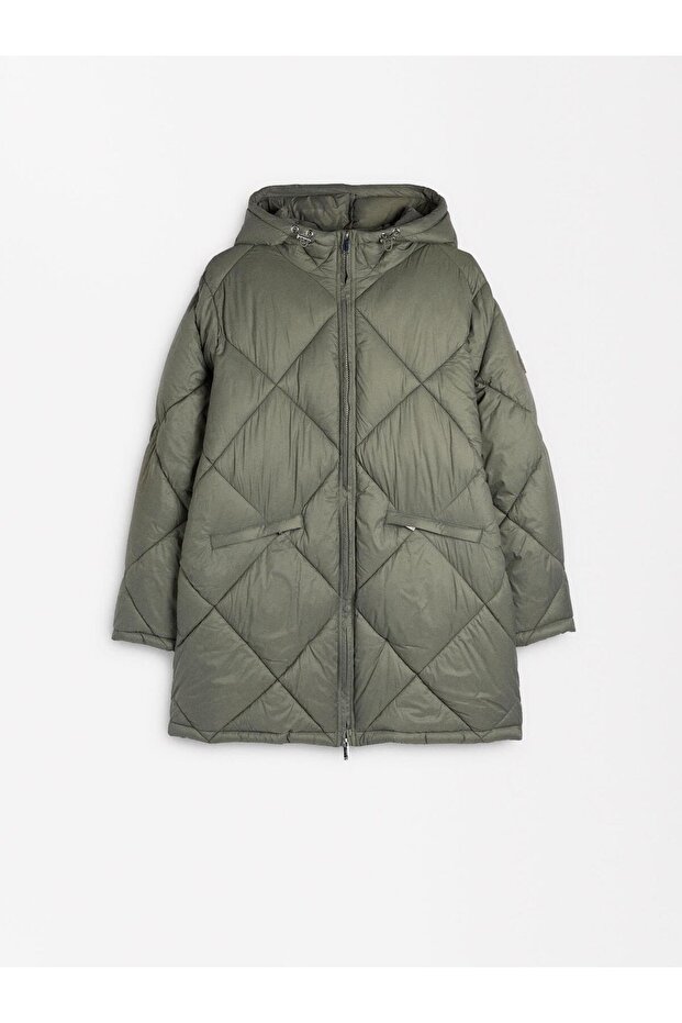 Kapüşonlu Kapitone Kaban - 6