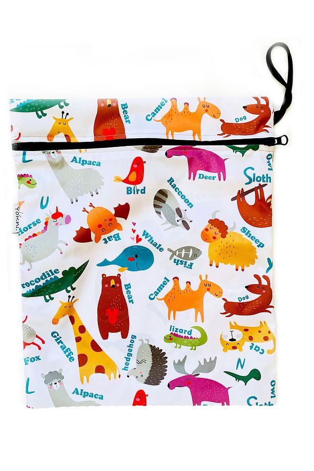 2 Adet, Ekonomik Set, Zoo 29x37cm, Su Geçirmez Islak Mayo, Kirli Bez Taşıma Torbası Çok Amaçlı Çanta - 5