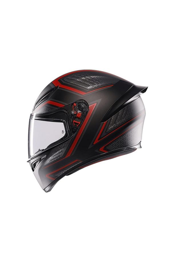 K1 S Sling Matt Black Red Kapalı Kask - 2