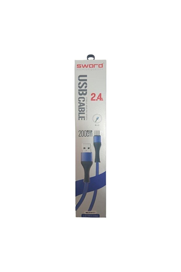 Sw-c211 2m 2.4a Type-c Cable Hızlı Sarj Mavi - 1