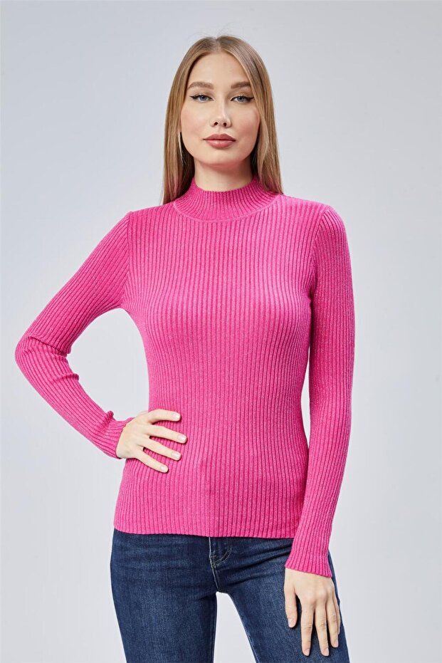 Simli Dik Yaka Triko - 1