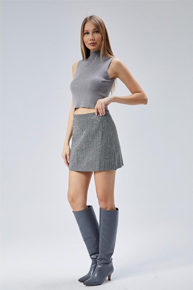 Mini Çizgi Etek - 6