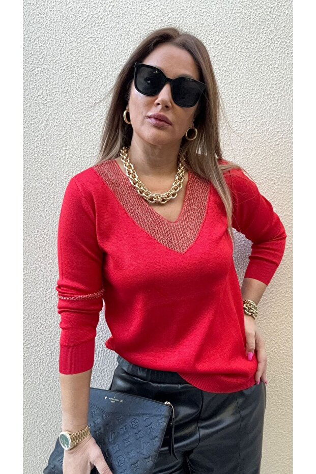 TRİKO  NARÇİÇEGİ BLUZ - 1