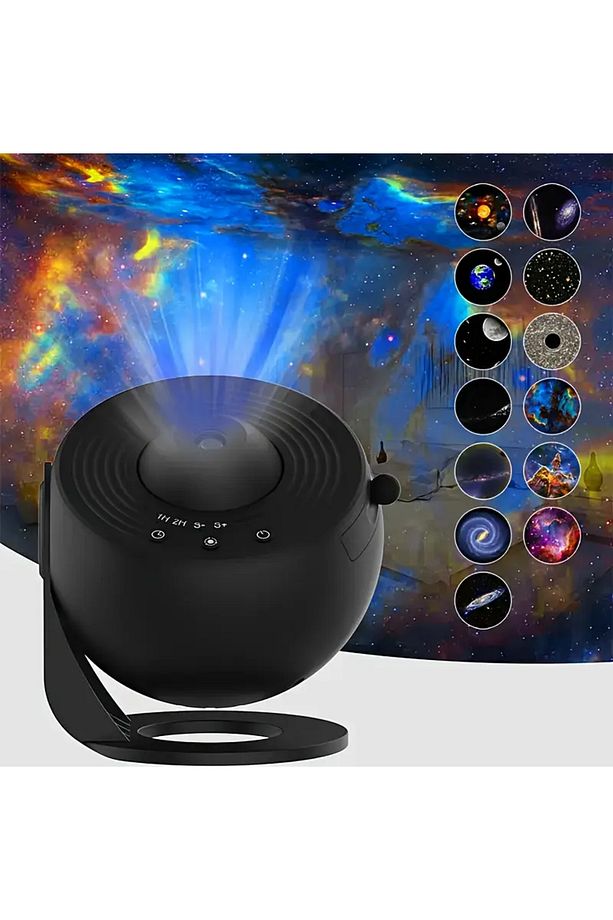 Dinamik Küre Yıldız Projektör Lambası, 13 Filmli LED Masaüstü Kapalı Galaksi Atmosfer Projektörü - 3