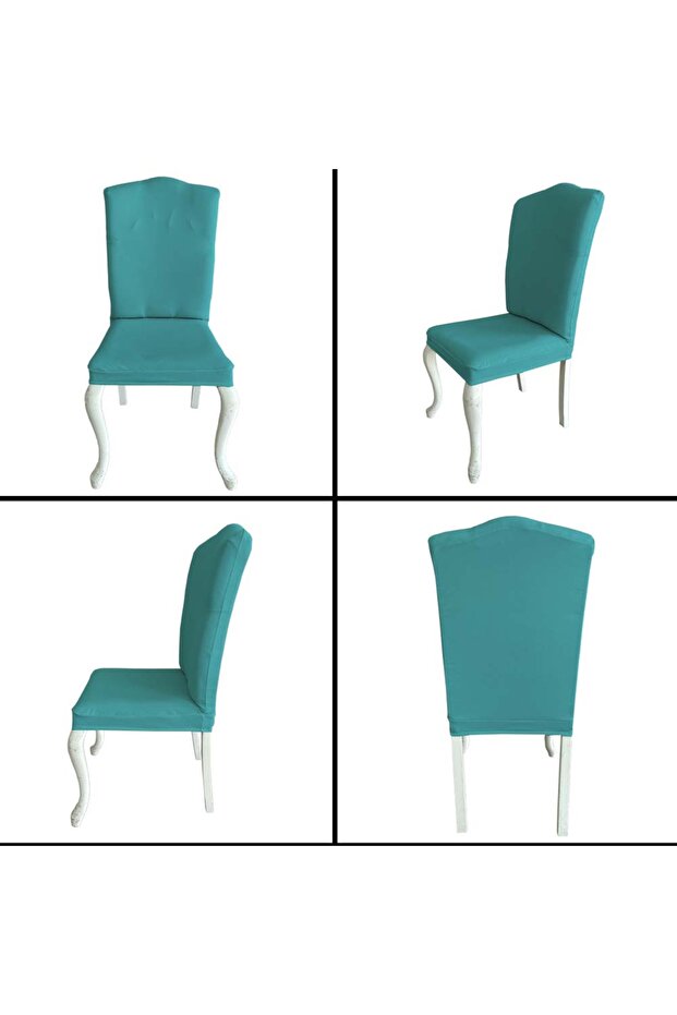 4 Adet Petek Kumaş Avangarde Tipi Sandalye Kılıfı & Sandalye Örtüsü Seti - 7