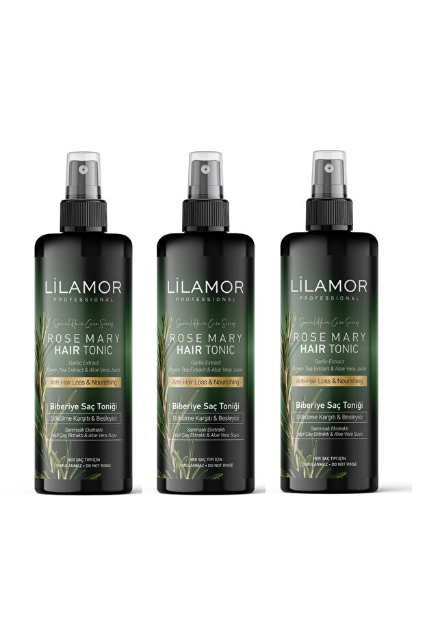 Rosemary Hair Care Tonic 250ml with Garlic, Green Tea, and Aloe Vera Extracts X3 EKO
