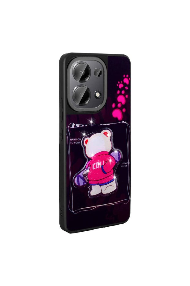 Compatible Case for Xiaomi Redmi Note 13 Pro 4g Amas Silicone Cover with Shining Embossed Iconic Figure