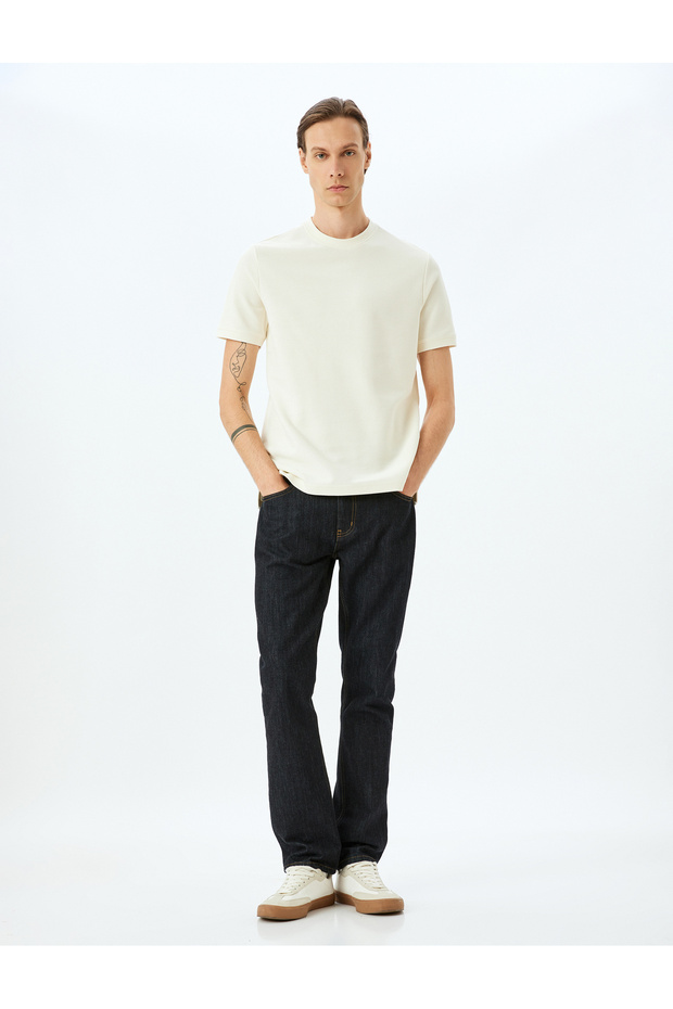 Beige Slim Fit T-Shirt