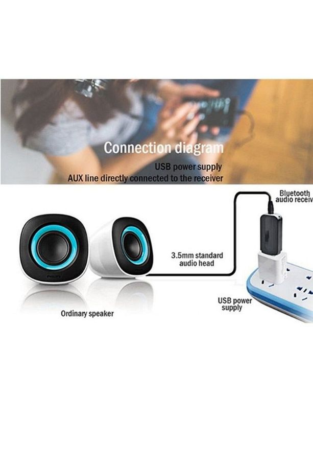 3.5 JACK USB TO BLUETOOTH AUX Müzik Çevirici MP3 Alıcı - 5