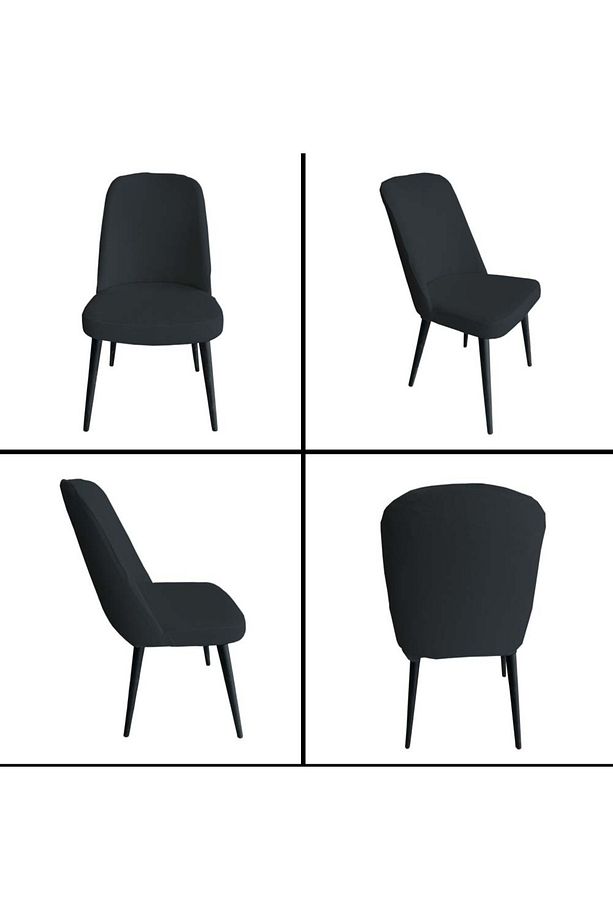 4 Adet Petek Kumaş Gül Tipi Sandalye Kılıfı & Sandalye Örtüsü Seti - 3