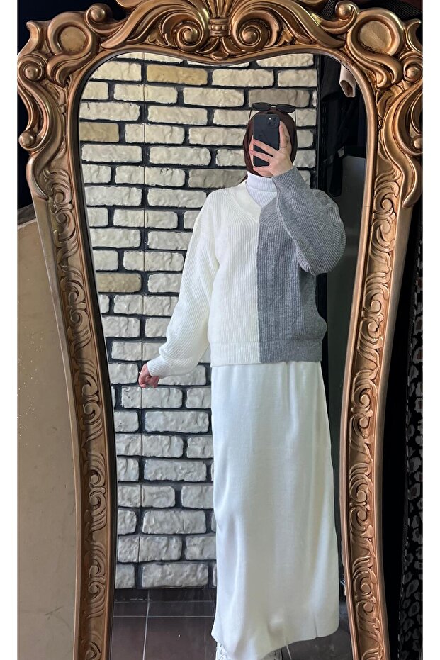 Çift renk Triko kazak - 1