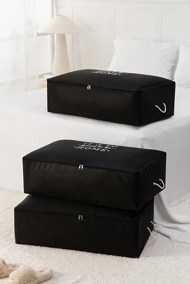 3 pieces mega size under bed pillow quilt sweater storage 74x46x22