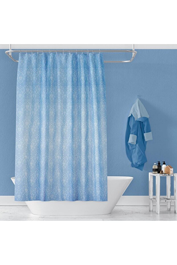 Bathroom Curtain 1X100X200 Single Wing Shower Curtain with Ring Gift 2344