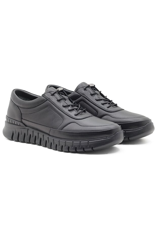 Genuine Leather Men's Sports Walking Shoes 1863 Black