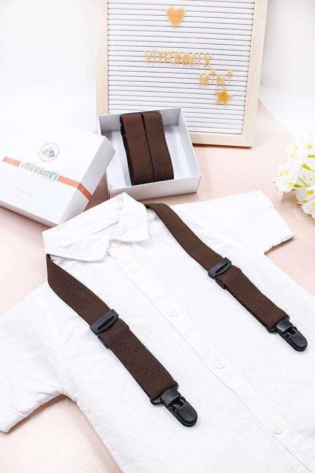 Dark Brown Adjustable Children's Pants Hanger-Boxed-Read the Description