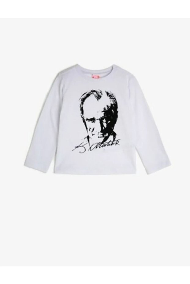 UNISEX KIDS 23 APRIL 29 OCTOBER SHOW LONG SLEEVE ATURK WHITE BLACK PRINTED 100Year's Special T-Shirt
