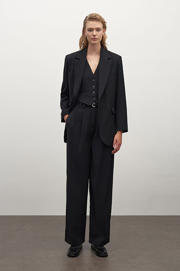 Kadın Siyah Special Edition Oversize Ceket - 4