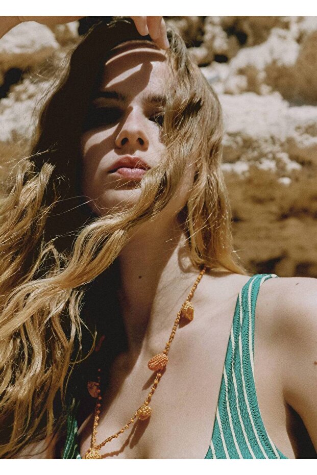 Boncuk örgülü kolye - 2