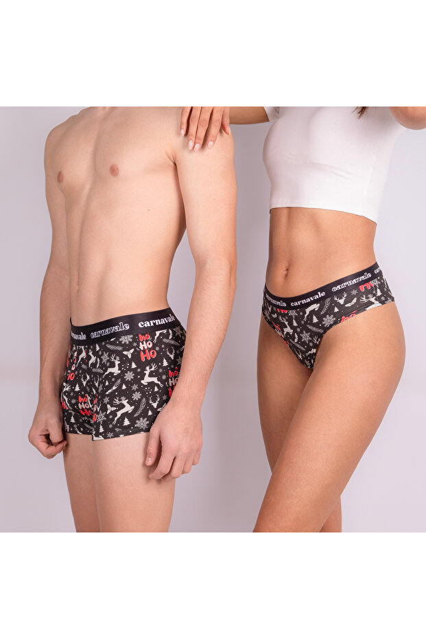 Carnavale Desenli Siyah Couple - 2