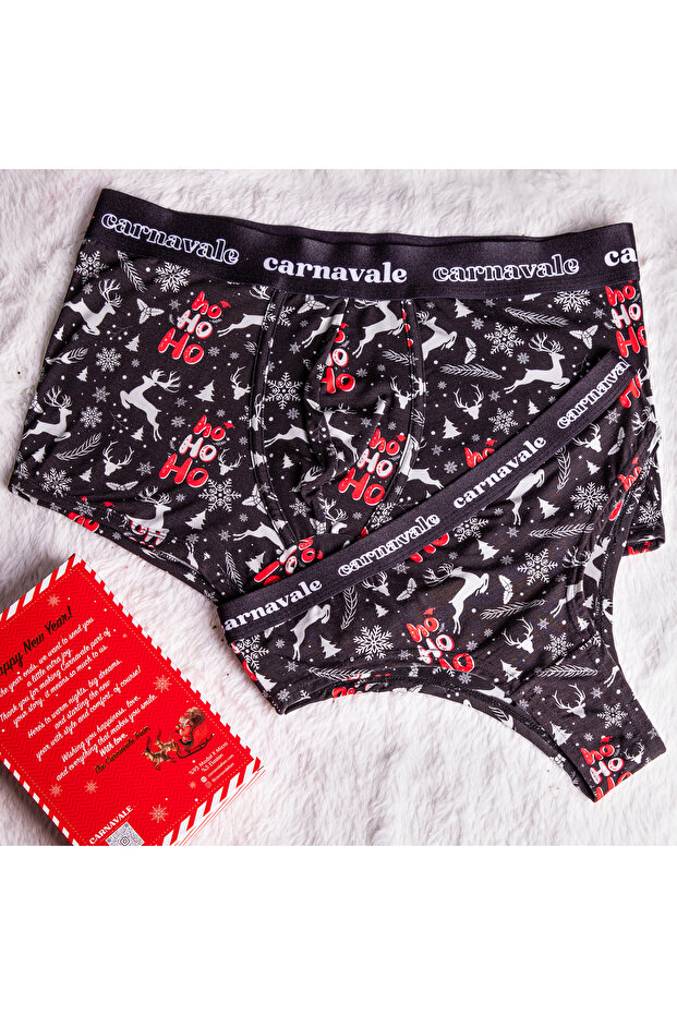 Carnavale Desenli Siyah Couple - 3