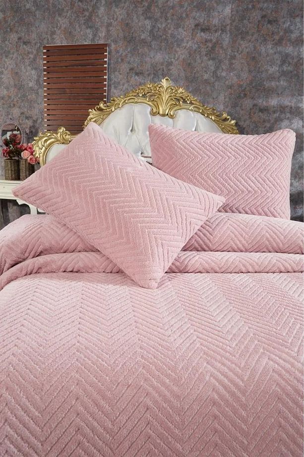 Ultrasonik 180x240 Cm Tek Kişilik Welsoft Yatak Örtüsü Seti - Yastık Kılıfı 55x75 Cm (1 Adet) - 4