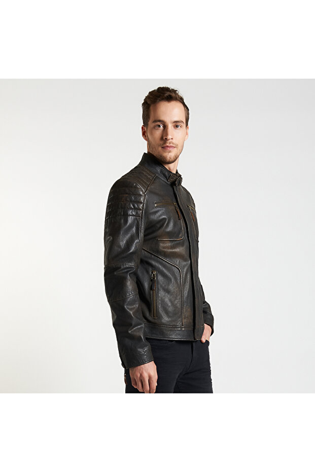 Nancy Vintage Men's Leather Coat