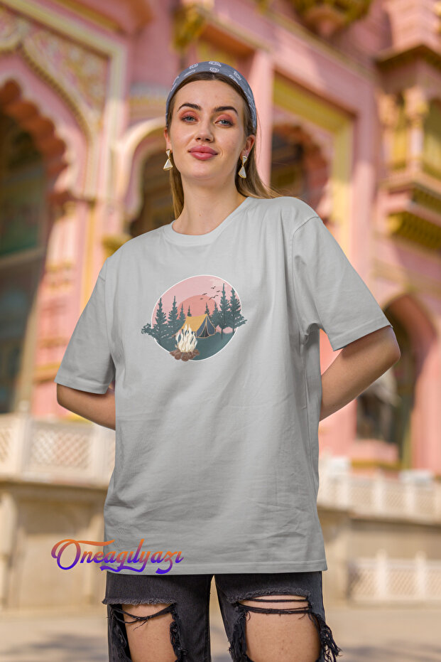 Landscape Printed Oversize T-Shirt