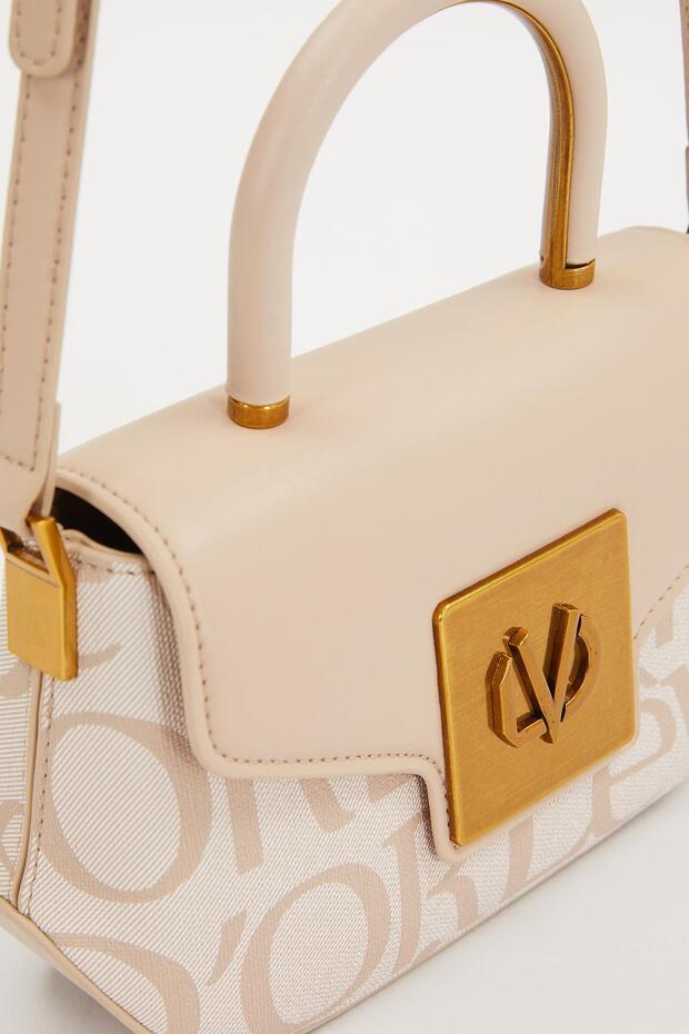 Pink Text Printed Handbag - 3