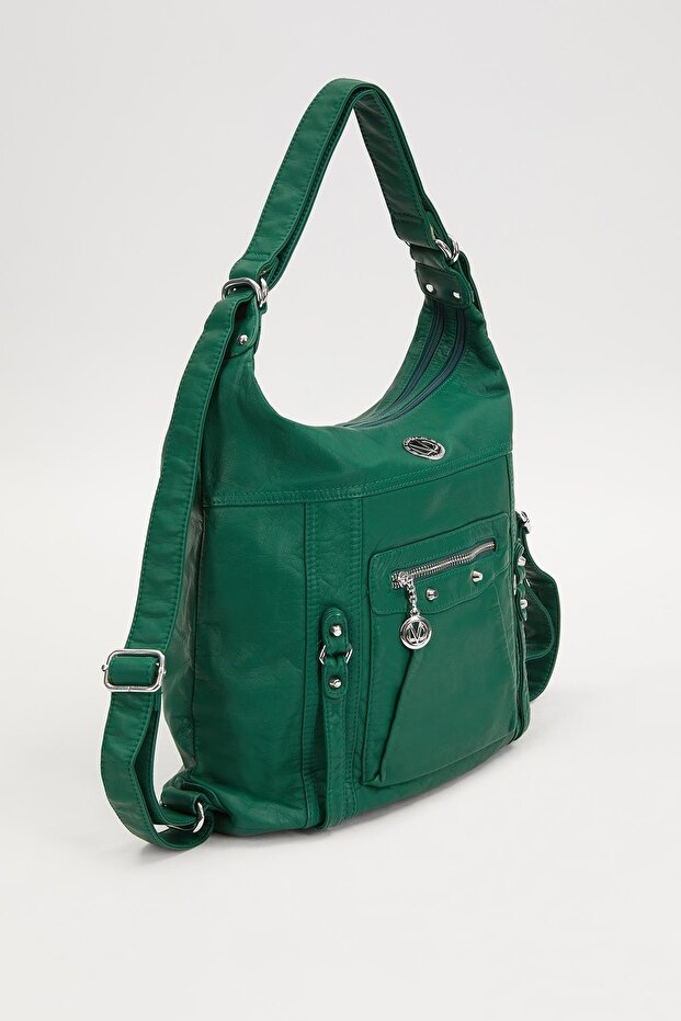 Geantă de umăr verde Pocket Eye - 3