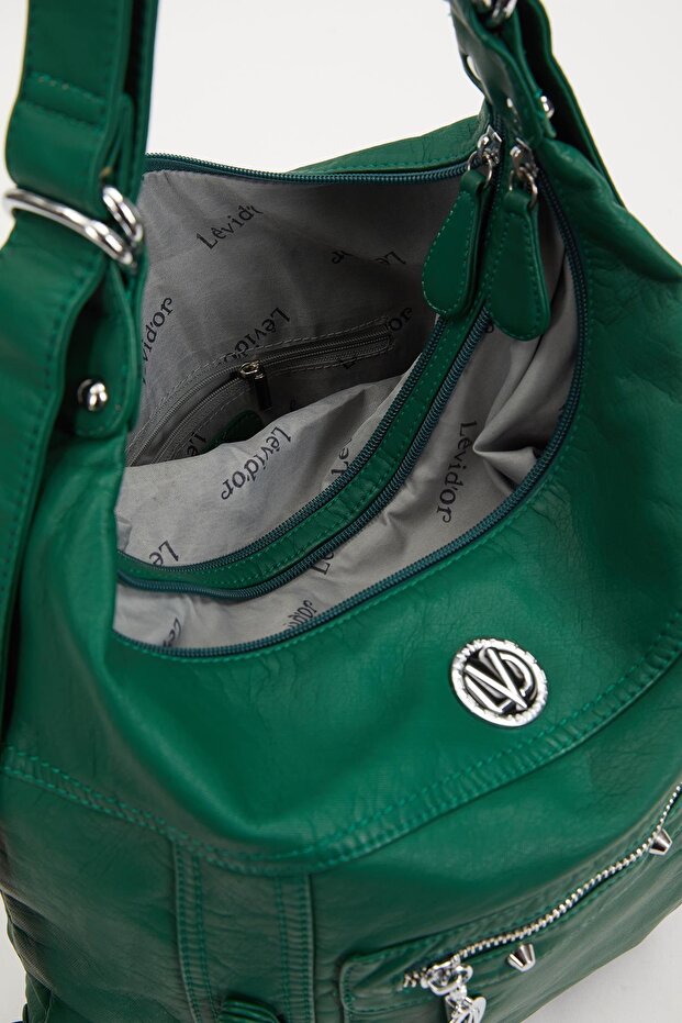 Geantă de umăr verde Pocket Eye - 4