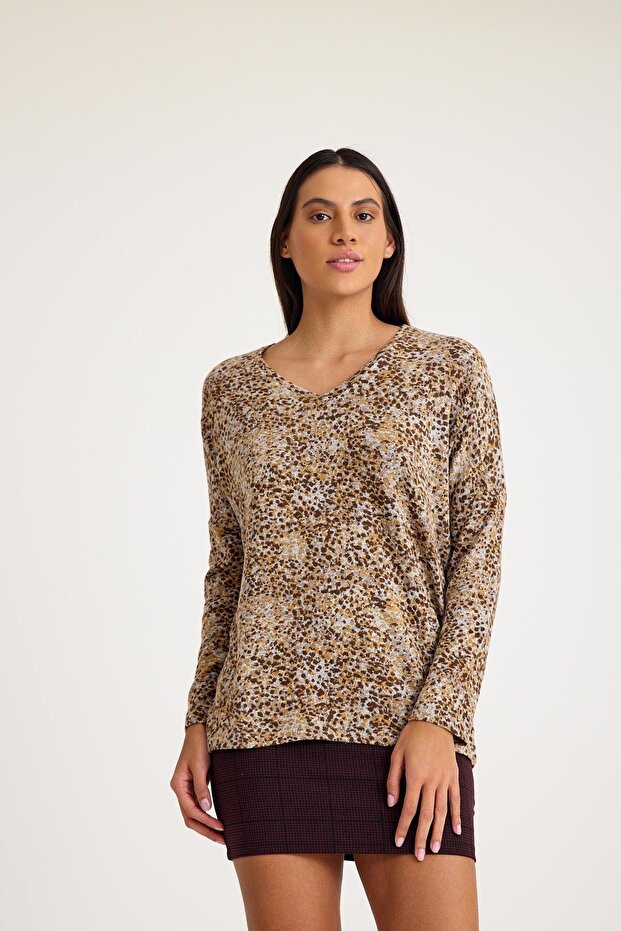 V Yaka Yarasa Kol Basic Triko Kazak - 2