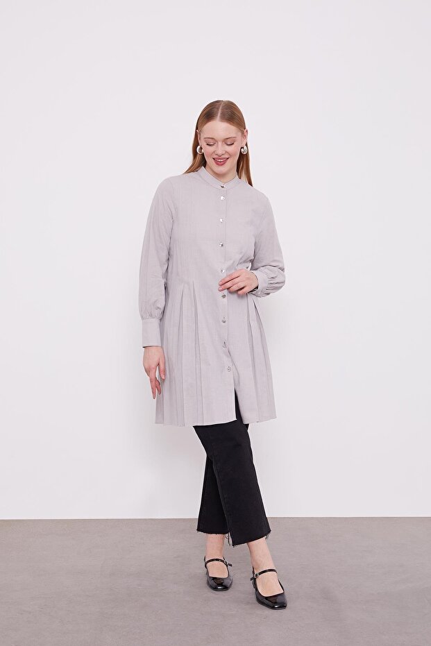 Taş Piliseli Melanj Gömlek - 3