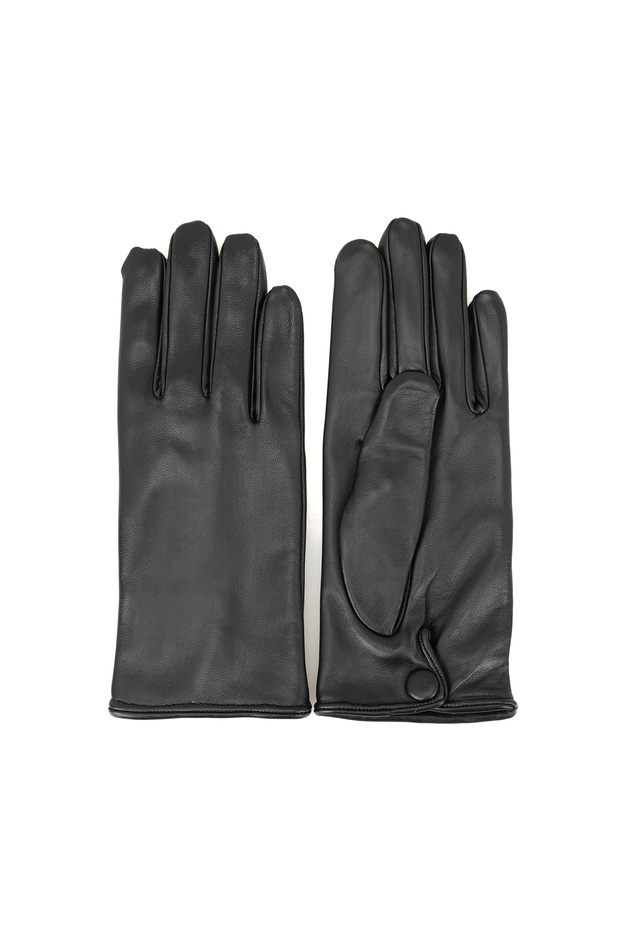 Siyah Kadın Deri Eldiven - 2