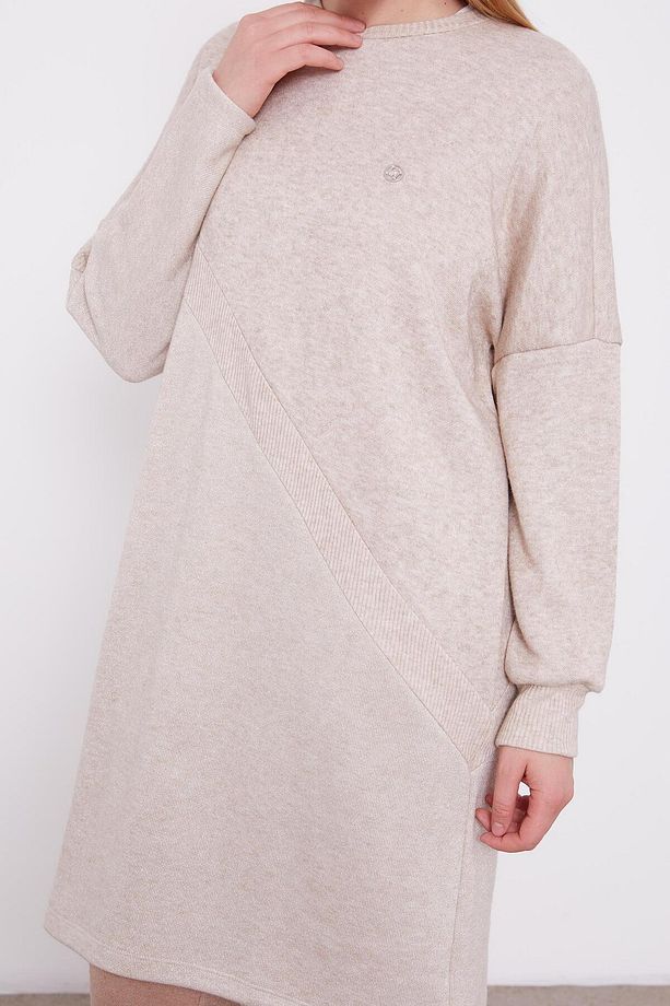 Bej Simli Triko Tunik - 6