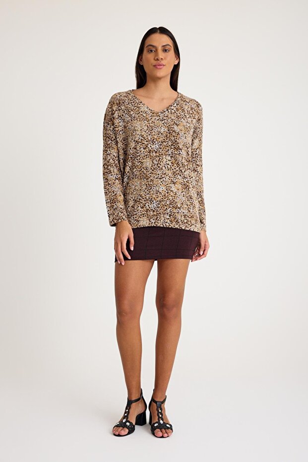 V Yaka Yarasa Kol Basic Triko Kazak - 1