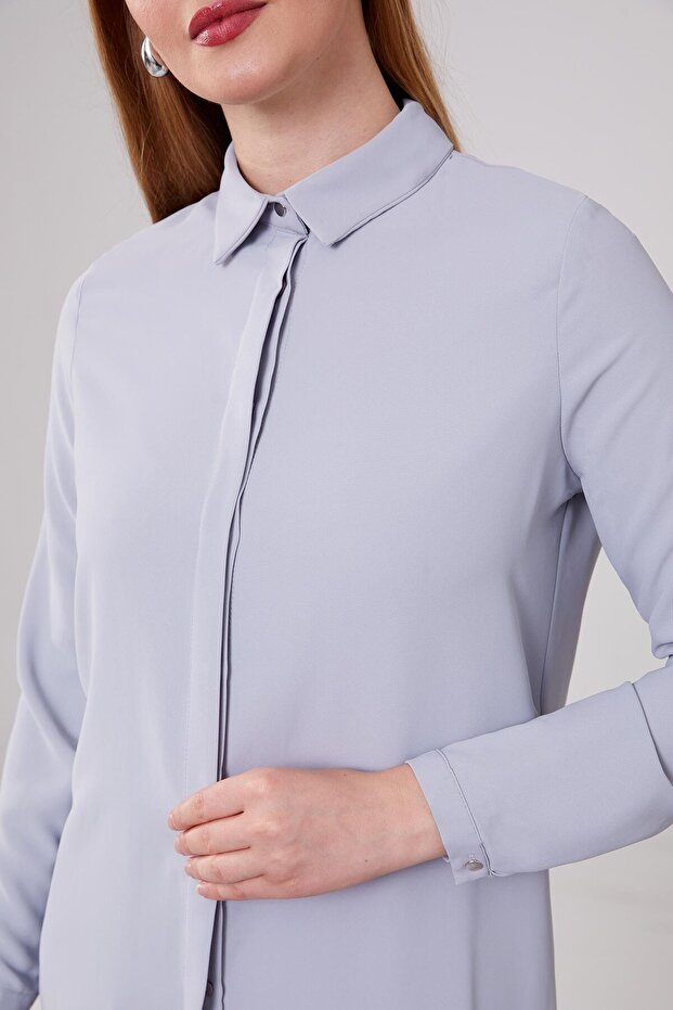 Gri Şifon Tunik - 4