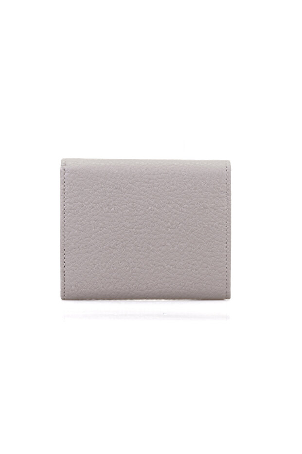 Gri Kadın Deri Cüzdan - 5