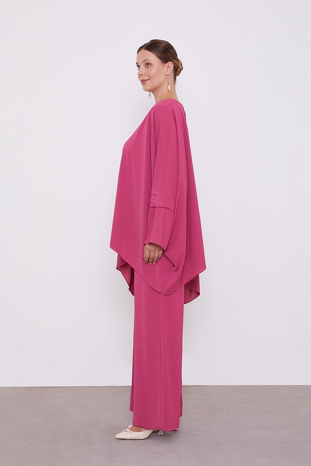 Pembe Taş İşlemeli Tunik Takım - 3