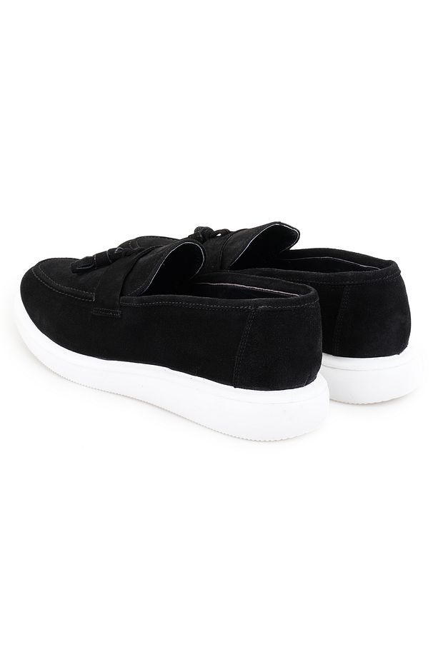 Ames Siyah Erkek Süet Deri Loafer - 5