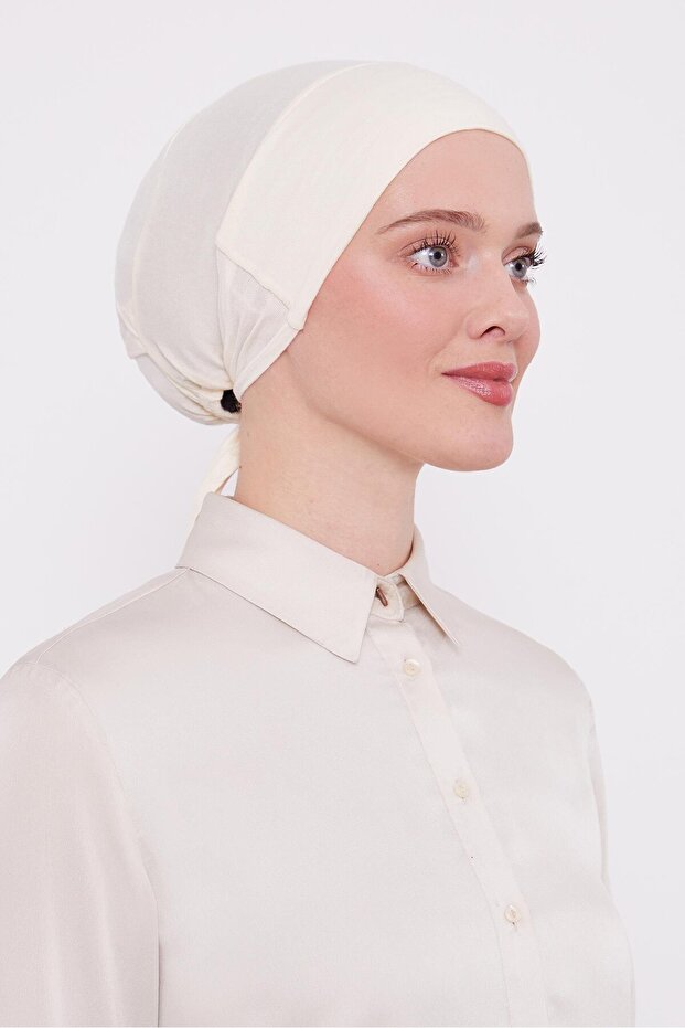 Krem Silikonlu Kaymaz Bone - 2