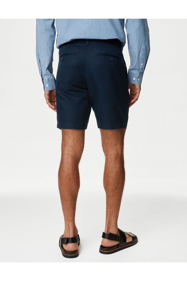 Regular Fit Keten Şort - 4