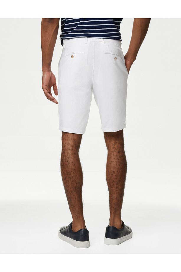 Regular Fit Keten Şort - 5