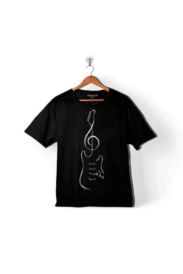 G Key Electric Guitar Music Notes Metallıca Kids T-Shirt