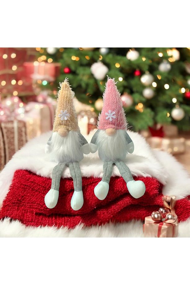 2 Adet 16 Cm Yılbaşı Şans Cücesi Iskandinav Elf Cücesi T80 Gnome - 2