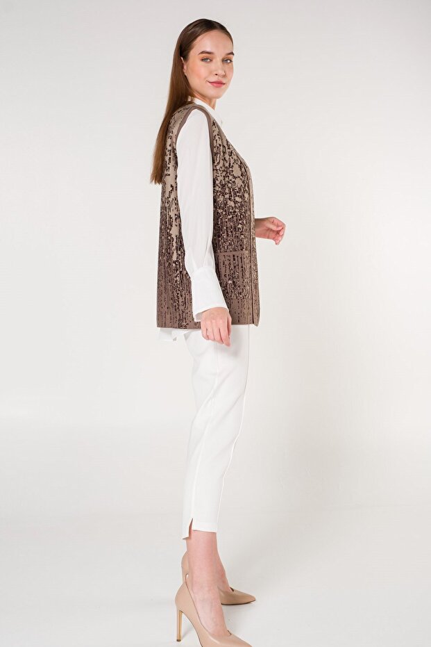 المنك منقوشة سترة منقوشة - 2