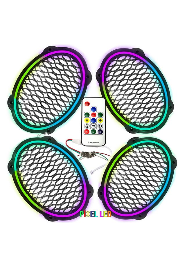 Pixel Ledli Oval Hoparlör Midrange Kapak 4 Adet Pk-5653 - 1