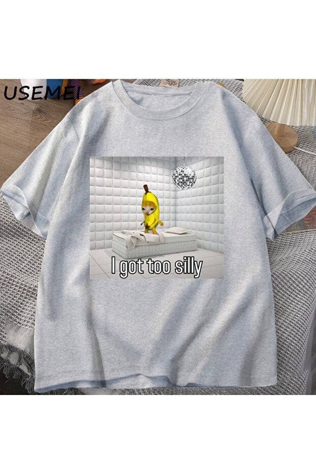 There Are Too Many People t Shirt the Law of Waking up Crying Banana Sad Cat Meme T-Shirt Mens Funny