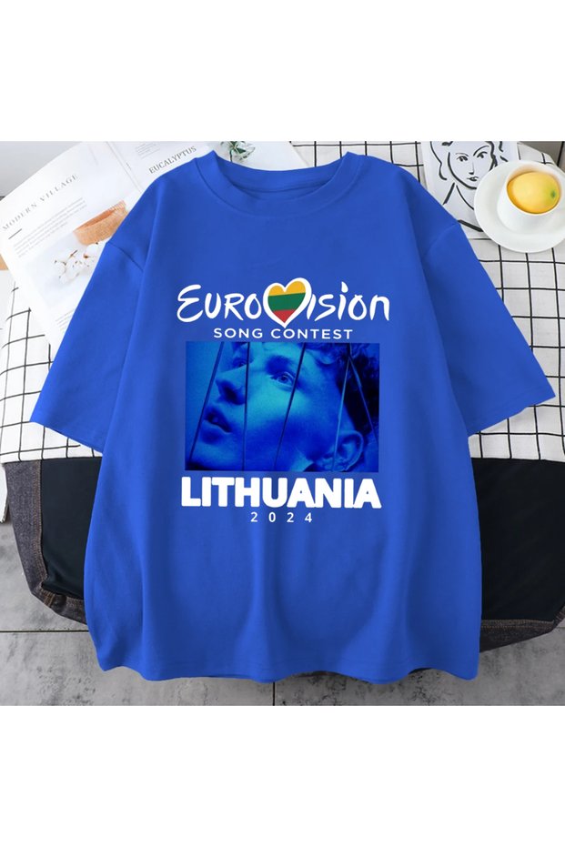 Eurovision Olay Lithuania Casual t Men Women Vintage Hip Hop Streetwear Oversized