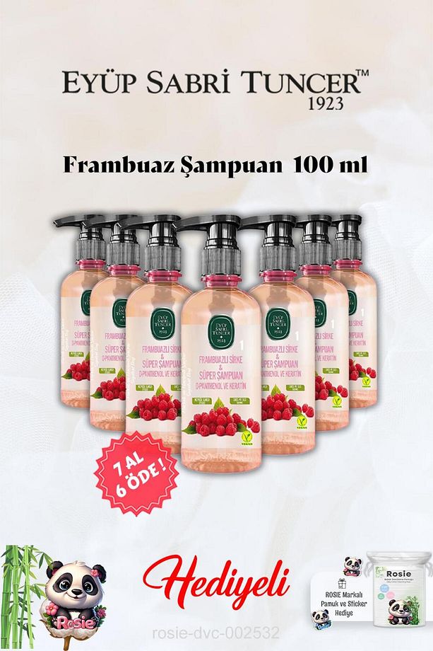 Şampuan Frambuazlı 100 ml 7 AL 6 ÖDE Eyüp Sabri Tuncer ve Rosie Hediye - 1